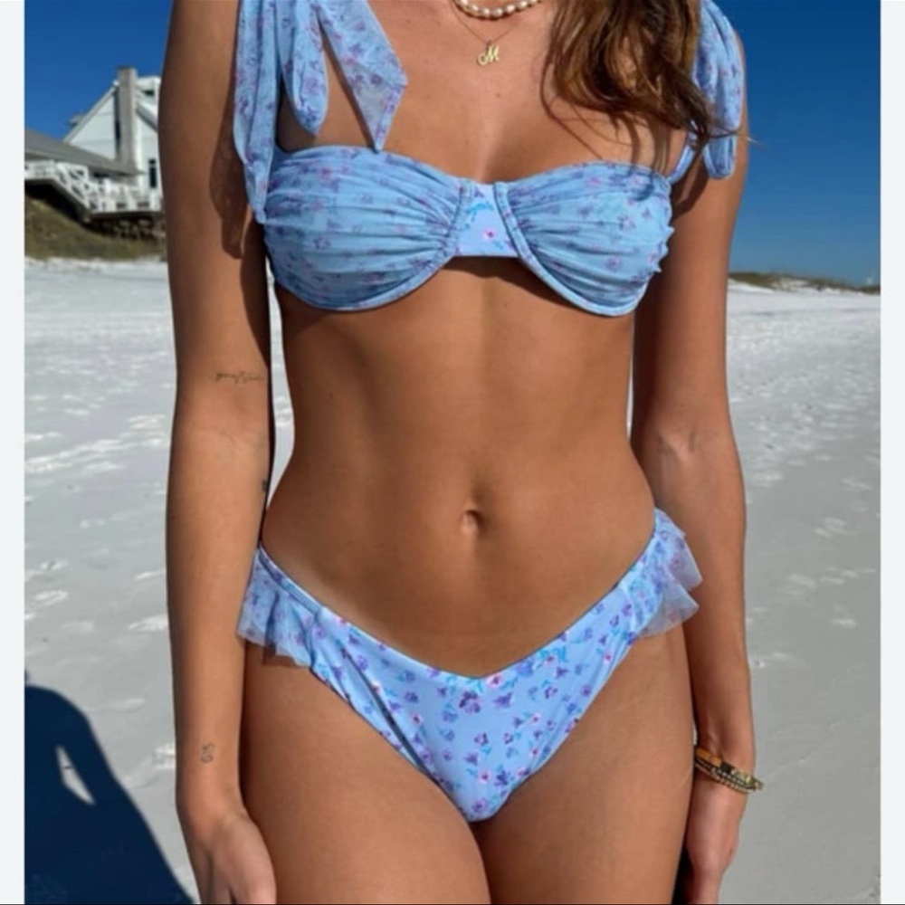 NWT Beach Riot Paige Mesh Side Cheeky Swim Bottom